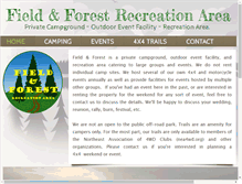 Tablet Screenshot of fieldandforestnh.com